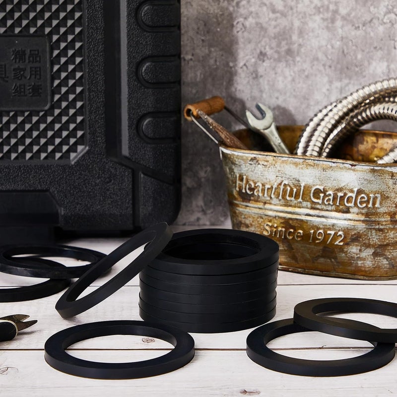 Fabbay 30 Pack 3" Camlock Gasket Fitting Cam Lock Hose Seal for Female Coupler Cam Groove Replacement Rubber Washer Black Rubber Gasket Ring Large Replacement Strainer for Pool Plunger Valves - Image 5